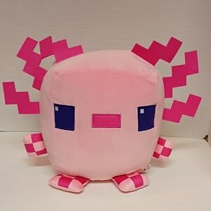 Minecraft Pink Plush Axolotl Toy